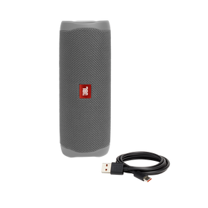 JBL Flip 5 - Grey - Portable Waterproof Speaker - Detailshot 1